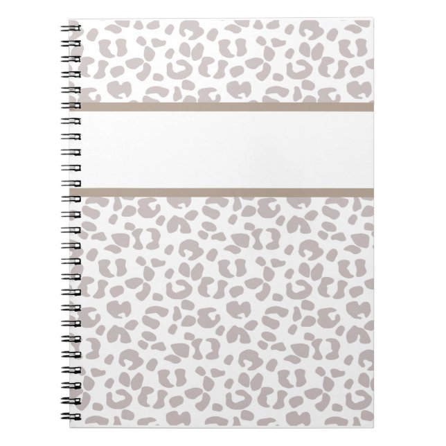 Leopard Print Custom Personalised Notebook Journal (Front)