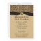 Leopard Print FAUX Ribbon Jewel Wedding Invitation
