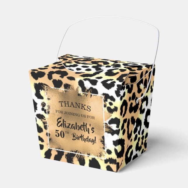 Leopard Print Favour Box (Front Side)