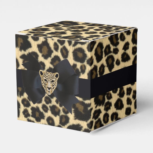 Leopard Print Favour Box (Front Side)