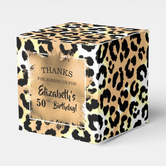 Leopard Print Favour Box (Front Side)