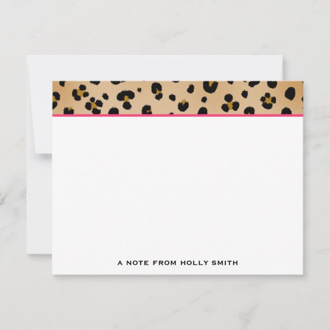 Leopard Print Flat Notecards (Front)