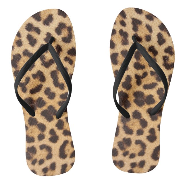 Leopard Print Flip Flops (Footbed)
