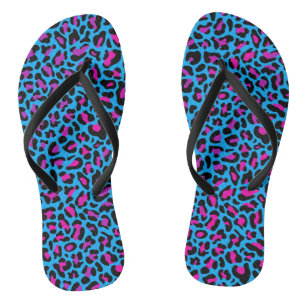 Leopard Print Flip Flops
