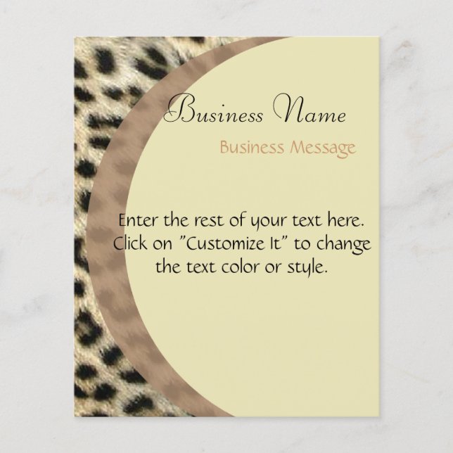 Leopard Print Flyer (Front)