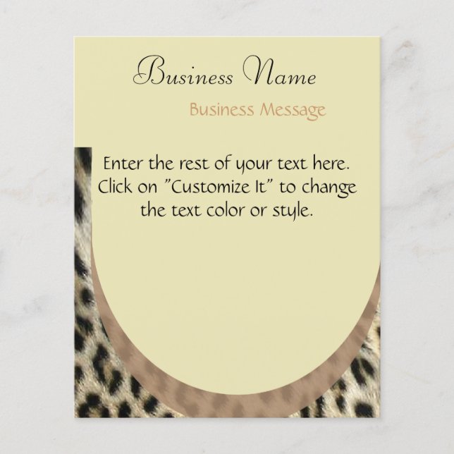 Leopard Print Flyer (Front)