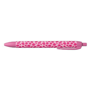 Leopard Print - Fuchsia and light pink Black Ink Pen