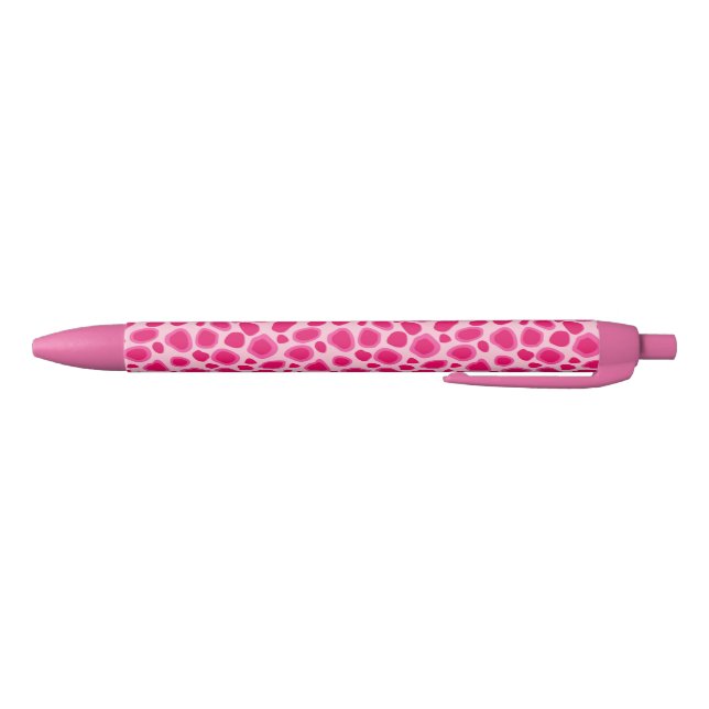 Leopard Print - Fuchsia and light pink Black Ink Pen (Bottom)