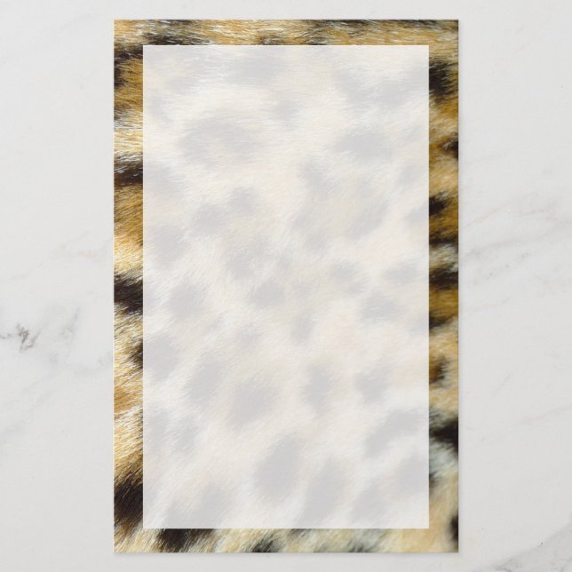 Leopard Print Fur Texture Design Custom Stationery (Front)