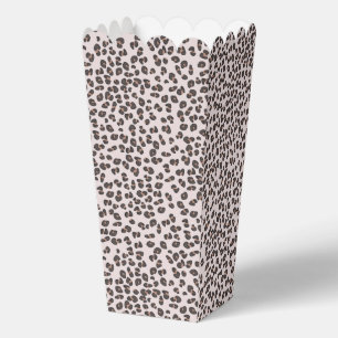 Leopard Print Girl Baby Shower Popcorn Favour Box