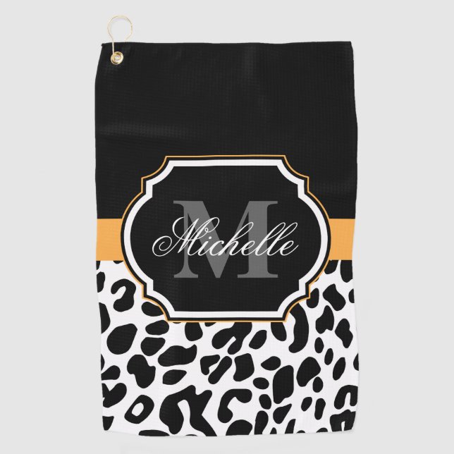 Leopard Print Golf Towel (Front)