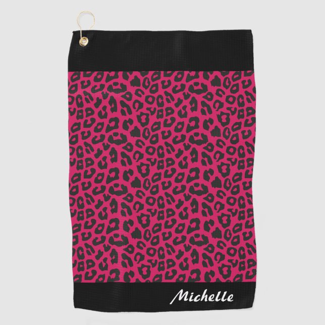 Leopard Print Golf Towel (Front)