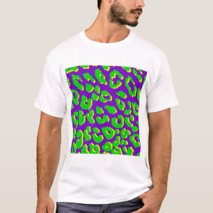 Leopard Print Green Purple Yellow T-Shirt