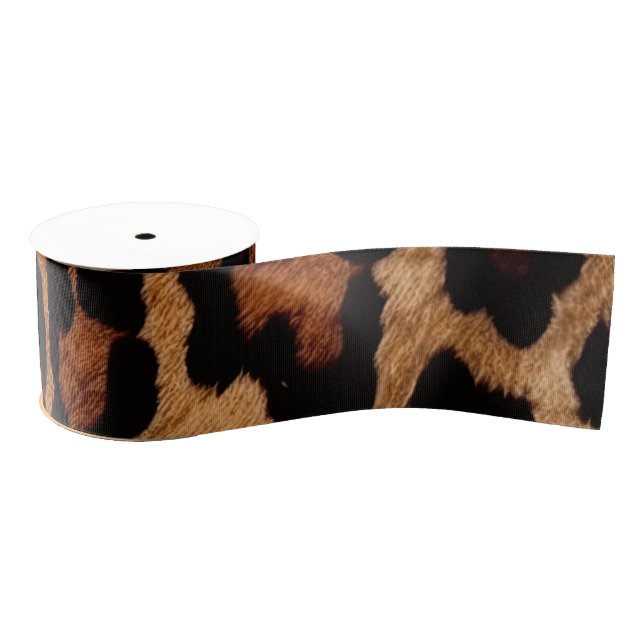"Leopard Print"  Grosgrain Ribbon (Spool)