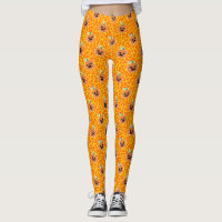 Leopard print Halloween pattern