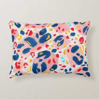 Leopard print: hand-painted watercolor. decorative cushion