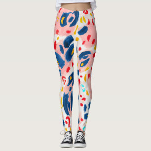 Leopard print: hand-painted watercolor. leggings