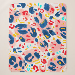Leopard print: hand-painted watercolor. sherpa blanket