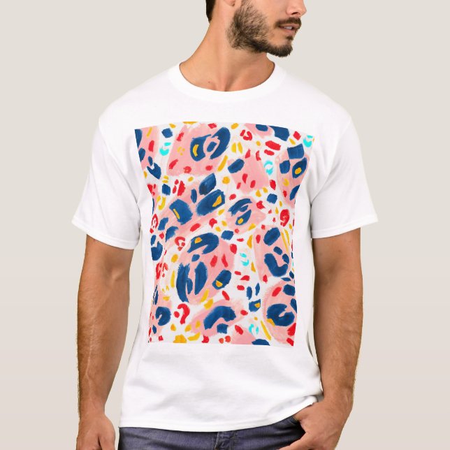 Leopard print: hand-painted watercolor. T-Shirt (Front)