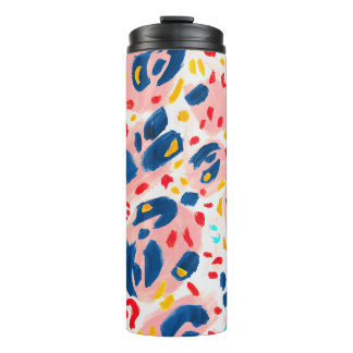 Leopard print: hand-painted watercolor. thermal tumbler