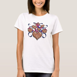 Leopard Print Hearts Pink & Blue Burst Shirt