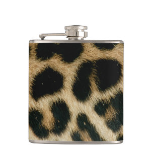 Leopard Print Hip Flask