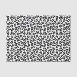 Leopard Print in Black and White with Grey / Grey Tissue Paper