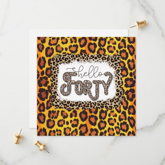 Leopard Print Invitation  (Front/Back In Situ)