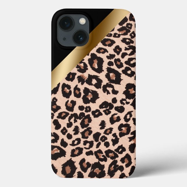 Leopard Print iPhone 13 Case (Back)