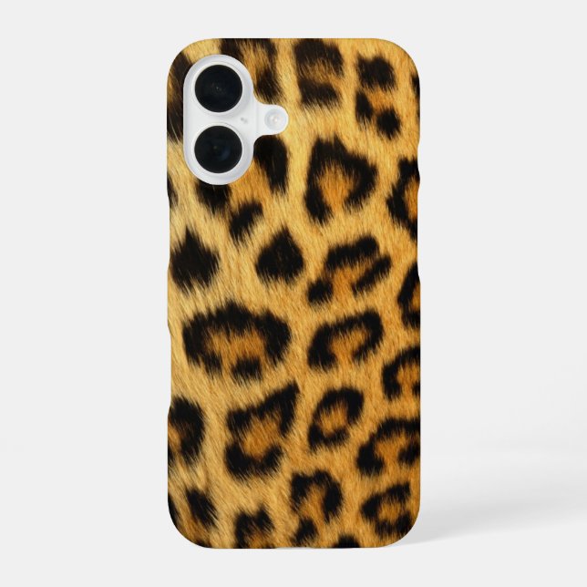 Leopard Print iPhone 16 Case (Back)