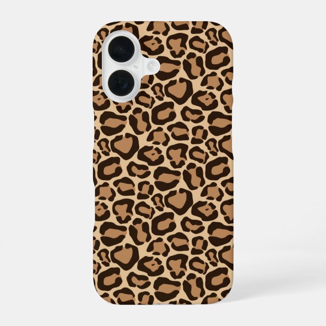 Leopard Print iPhone 16 Case (Back)
