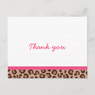 Leopard Print Jungle Thank You Note Cards