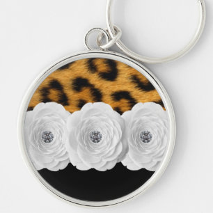 Leopard Print Keychain