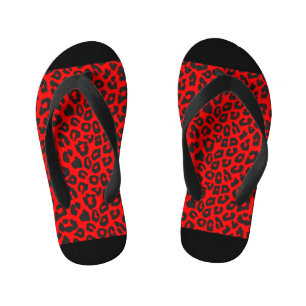 Leopard Print Kid's Jandals