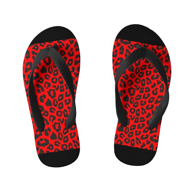 Leopard Print  Kid's Jandals (Footbed)