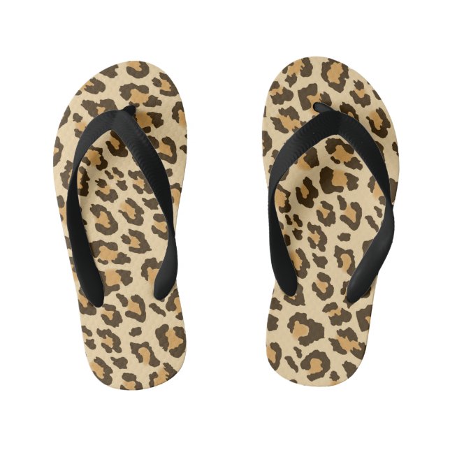 Leopard Print Kid's Jandals (Footbed)