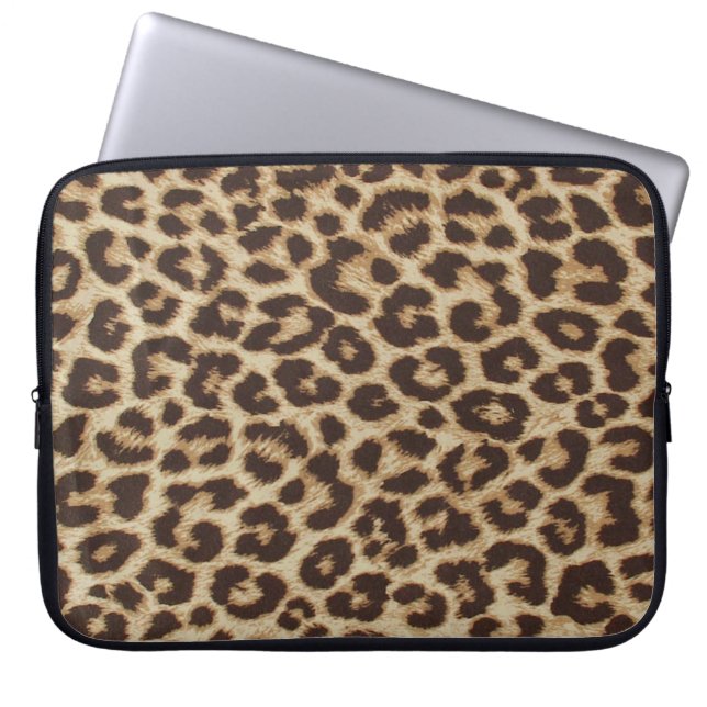 Leopard Print Laptop Sleeve (Front)