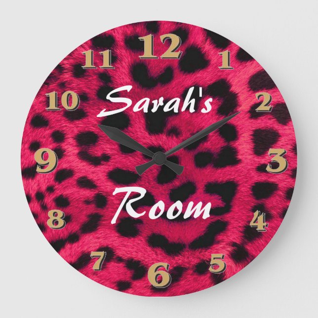 Leopard Print Large Clock (Front)