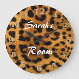 Leopard Print Large Clock