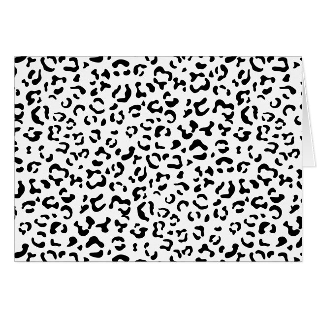 Leopard Print, Leopard Spots, Black And White (Front Horizontal)