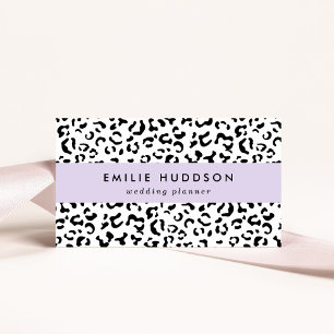 Leopard Print, Leopard Spots, Black And White Business Card