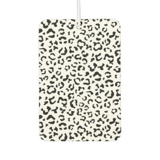 Leopard Print, Leopard Spots, Black And White Car Air Freshener
