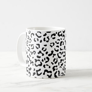 Leopard Print, Leopard Spots, Black And White Coffee Mug