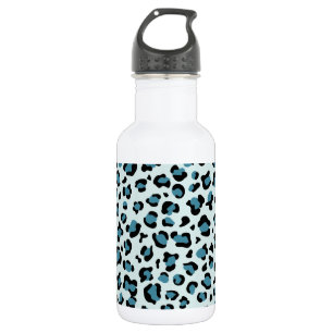 Leopard Print, Leopard Spots, Blue Leopard 532 Ml Water Bottle