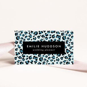 Leopard Print, Leopard Spots, Blue Leopard Business Card