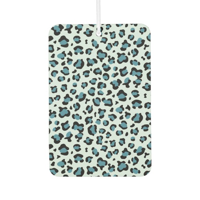 Leopard Print, Leopard Spots, Blue Leopard Car Air Freshener (Front)