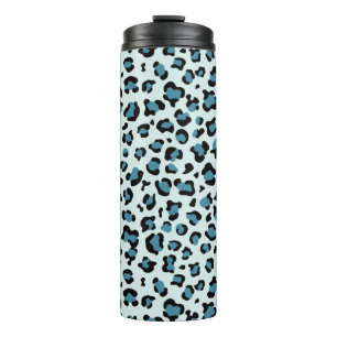 Leopard Print, Leopard Spots, Blue Leopard Thermal Tumbler