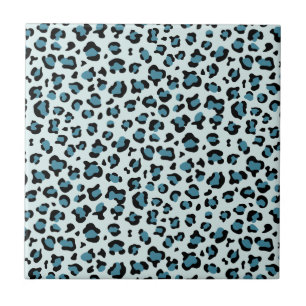 Leopard Print, Leopard Spots, Blue Leopard Tile