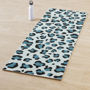 Leopard Print, Leopard Spots, Blue Leopard Yoga Mat