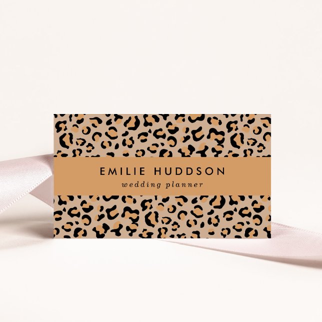 Leopard Print, Leopard Spots, Brown Leopard Business Card (Creator Uploaded)